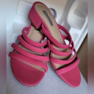 INC International Concepts hot pink mule sandals size 8